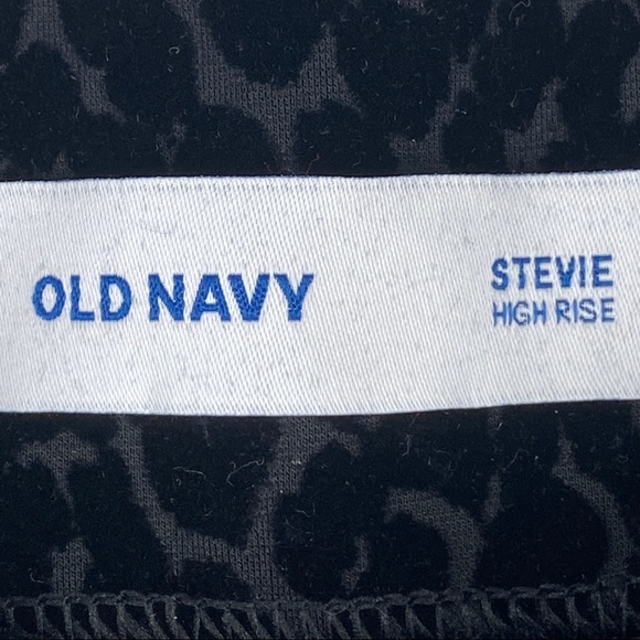Old Navy Stevie High Rise Black Leopard Flocked Pants Size Small - Picture 8 of 10